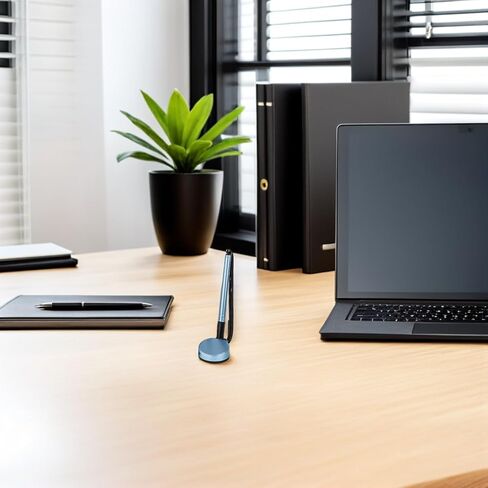 8pcs Reception Counter Pens with Chain and Adhesive Base, Black Professional Signature Desk Pens for Bank, Office, and Business Guest Book Signing in Kuwait