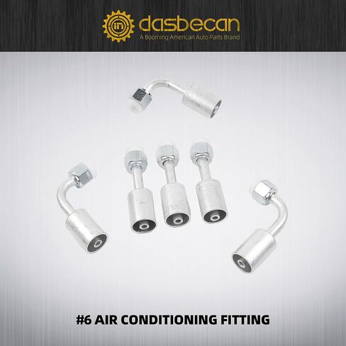 Dasbecan 25 قطعة خرطوم تكييف الهواء ومجموعة تركيب 6.5 قدم #6#8#10 طقم خرطوم تيار متردد، #6#8#10 تركيبات تيار متردد in Kuwait