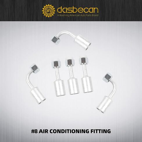 Dasbecan 25 قطعة خرطوم تكييف الهواء ومجموعة تركيب 6.5 قدم #6#8#10 طقم خرطوم تيار متردد، #6#8#10 تركيبات تيار متردد in Kuwait