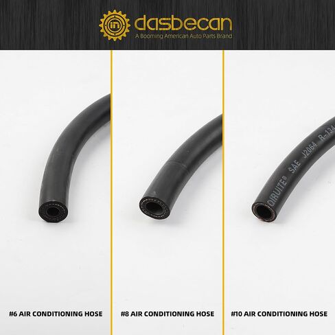 Dasbecan 25 قطعة خرطوم تكييف الهواء ومجموعة تركيب 6.5 قدم #6#8#10 طقم خرطوم تيار متردد، #6#8#10 تركيبات تيار متردد in Kuwait