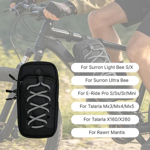 حقيبة دراجة كهربائية بإطار الدراجة الترابية، حقيبة تخزين بغطاء أمامي، متوافقة مع Surron Light Bee S/X، Tutti Soleil 01، Yozma IN 10، E-Ride Pro SR/S/SS، Talaria MX3/MX4/MX5 ملحقات الدراجة الإلكترونية، أسود in Kuwait