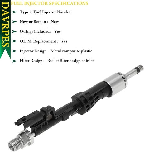 13647599876 Fuel Injectors Nozzle 6 Holes Engine for BMW F01 F02 F03 F04 F10 F07 F11 F12 F12 F06 F85 F86 V8 Replace#0261500136｜HDEV52LS｜62830 in Kuwait