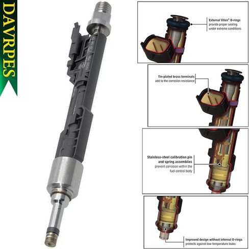 13647599876 Fuel Injectors Nozzle 6 Holes Engine for BMW F01 F02 F03 F04 F10 F07 F11 F12 F12 F06 F85 F86 V8 Replace#0261500136｜HDEV52LS｜62830 in Kuwait