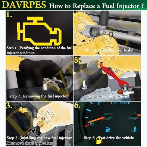 13647599876 Fuel Injectors Nozzle 6 Holes Engine for BMW F01 F02 F03 F04 F10 F07 F11 F12 F12 F06 F85 F86 V8 Replace#0261500136｜HDEV52LS｜62830 in Kuwait