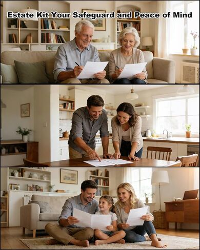Estate Kit, Complete 4-in-1 Estate Planning Kit, Includes Last Will & Testament, Durable Power of Attorney, Advance Medical Directive and Living Will Forms, Step By Step Instructions Will Kit in Kuwait