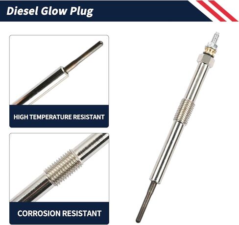 Diesel Glow Plug 12690238 Fit for Chevy Silverado/GMC Sierra L5P Duramax 6.6L 2017-2023 Fit for Chevy Silverado L5D Duramax 2019-2022 Replace 12722502 12679959 Ignition Part in Kuwait