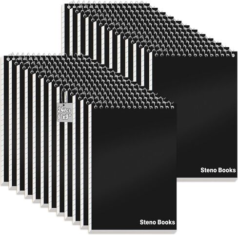 16 Pcs Steno Pads 6 x 9 in Top Spiral Notebook Bulk Pack Note Pad 960 Total Sheets Gregg Rule Steno Notebooks for School Office Home Students Teachers Organized Daily Notes Planners in Kuwait