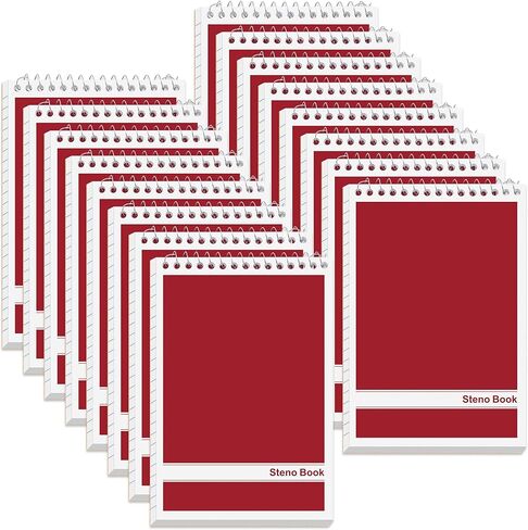 16 Pcs Steno Pads 6 x 9 in Top Spiral Notebook Bulk Pack Note Pad 960 Total Sheets Gregg Rule Steno Notebooks for School Office Home Students Teachers Organized Daily Notes Planners in Kuwait