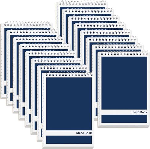 16 Pcs Steno Pads 6 x 9 in Top Spiral Notebook Bulk Pack Note Pad 960 Total Sheets Gregg Rule Steno Notebooks for School Office Home Students Teachers Organized Daily Notes Planners in Kuwait