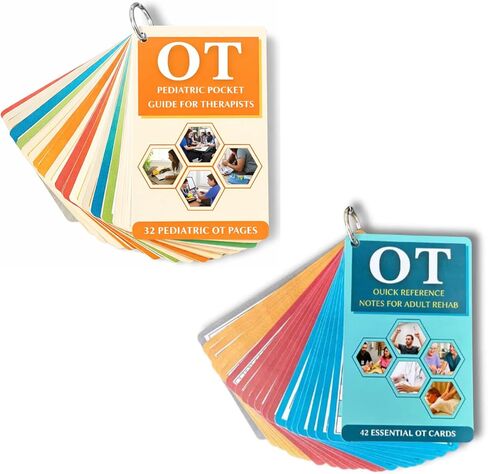 Occupational Therapy Tools Bundle - Adult &Pediatric OT Quick Reference Cards, 74-Page Essential Pocket Guides for Fieldwork, Therapist Must Haves & Gifts for Occupational Therapist in Kuwait