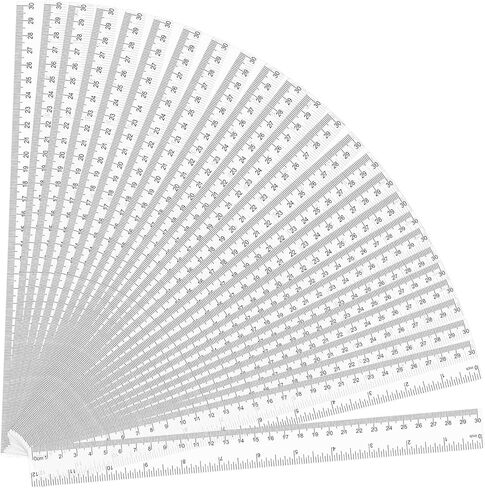 32 Pack Clear Plastic Ruler 12 Inch, Rulers Bulk for Classroom, Transparent Ruler with Centimeters and Inches, Kids Metric Ruler for School, Ideal Back to School Office Home Supplies in Kuwait