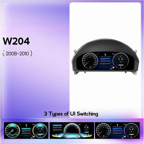 متوافق مع ForBenz C Class W204 2008 2009 2010 NTG 4.0 سيارة LCD الرقمية العنقودية أداة لوحة القيادة قمرة القيادة عداد السرعة in Kuwait