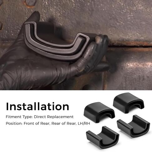 E8TZ-5A978-A Rear Spring Insulator Bushing Compatible with Ford F250 F350 F450 F550 Super Duty 1988-2025, Replace# E8TA-5A978-AA E8TZ5A978A, Black 4PCS in Kuwait