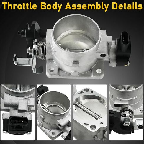 4.6L Throttle Body Fit for Ford Expedition 1997-2004, F150 1997-2003, F-150 Heritage 2004, F250 1997-1999, for Lincoln Navigator 1998-1999 V8 5.4L Replace 3L1Z9E926AA F65Z9E926C F75Z9E926AA 67-1013 in Kuwait