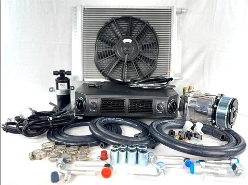 A/C KIT UNIVERSAL UNDERDASH EVAPORATOR HEAT & COOL 404-100 SERPENTINE PULLEY PV8 in Kuwait