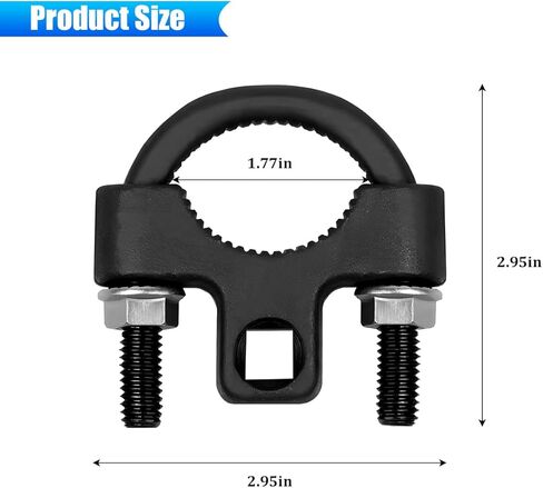 Bittwee Car Inner Tie Rod Removal Tool, U-Shaped Low-Profile Vehicle Tie Rod End Hex Wrench Tool with Non-Slip Teeth, Auto Steering Wheel Installation Wrench, Universal for SUV RV Truck in Kuwait