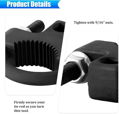 Bittwee Car Inner Tie Rod Removal Tool, U-Shaped Low-Profile Vehicle Tie Rod End Hex Wrench Tool with Non-Slip Teeth, Auto Steering Wheel Installation Wrench, Universal for SUV RV Truck in Kuwait