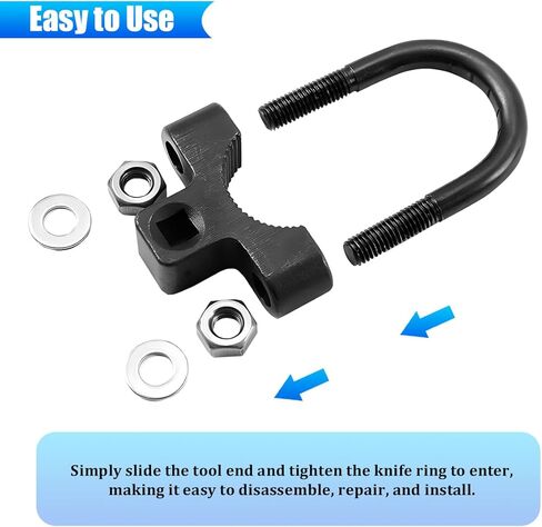 Bittwee Car Inner Tie Rod Removal Tool, U-Shaped Low-Profile Vehicle Tie Rod End Hex Wrench Tool with Non-Slip Teeth, Auto Steering Wheel Installation Wrench, Universal for SUV RV Truck in Kuwait
