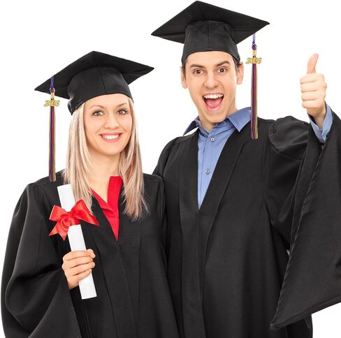 Yaomiao 14 Pieces 2026 Year Charm Graduation Tassel Academic Graduation Hat Tassel with Decoration for Graduates Ceremonies Parties Accessories(Rainbow) in Kuwait