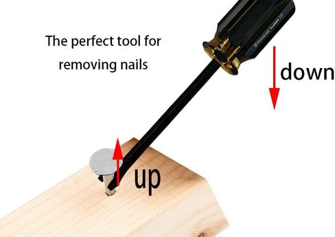 1 Pack Heavy Duty Staple Remover with Double Pronged Headfor Removing Nails, Staples and Tacks，Upholstery Staple Remover in Kuwait