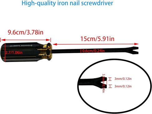 1 Pack Heavy Duty Staple Remover with Double Pronged Headfor Removing Nails, Staples and Tacks，Upholstery Staple Remover in Kuwait