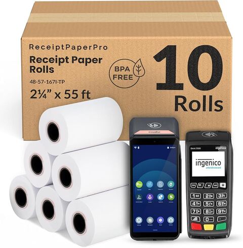 Receipt Paper Rolls for Ingenico Desk 3500 Move 5000 DX4000 DX8000 Credit Card Machine in Kuwait