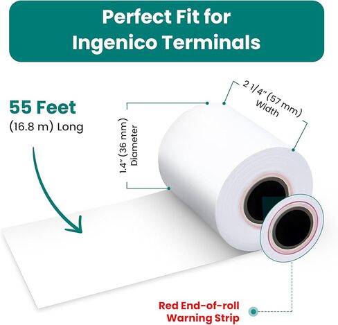 Receipt Paper Rolls for Ingenico Desk 3500 Move 5000 DX4000 DX8000 Credit Card Machine in Kuwait