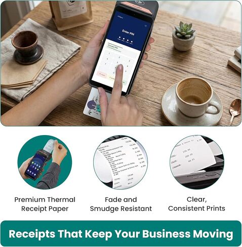Receipt Paper Rolls for Ingenico Desk 3500 Move 5000 DX4000 DX8000 Credit Card Machine in Kuwait