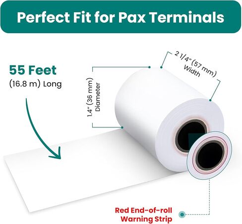 Receipt Paper Rolls for Pax a920 a920 Pro a920 Max Credit Card Machine in Kuwait