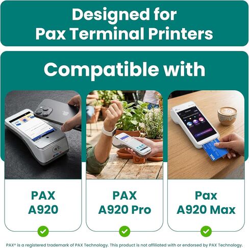 Receipt Paper Rolls for Pax a920 a920 Pro a920 Max Credit Card Machine in Kuwait