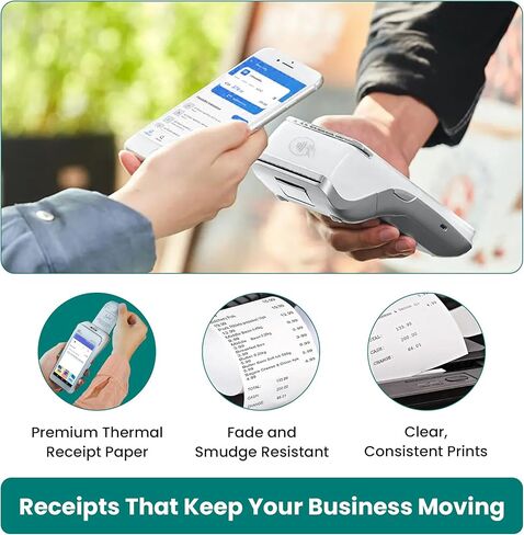 Receipt Paper Rolls for Pax a920 a920 Pro a920 Max Credit Card Machine in Kuwait