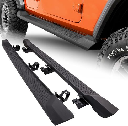 لوحات تشغيل طراز OE مقاس 6 بوصات، خطوات جانبية، قضبان Nerf متوافقة مع 2018-2026 Jeep Wrangler JL 4 أبواب in Kuwait
