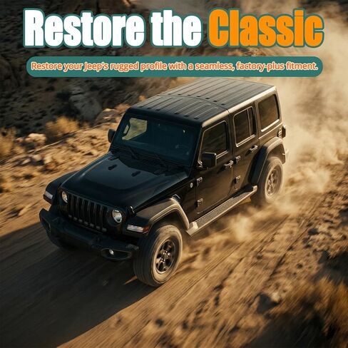 لوحات تشغيل طراز OE مقاس 6 بوصات، خطوات جانبية، قضبان Nerf متوافقة مع 2018-2026 Jeep Wrangler JL 4 أبواب in Kuwait