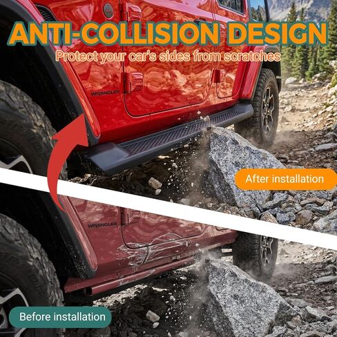 لوحات تشغيل طراز OE مقاس 6 بوصات، خطوات جانبية، قضبان Nerf متوافقة مع 2018-2026 Jeep Wrangler JL 4 أبواب in Kuwait