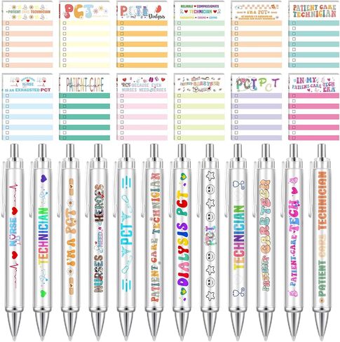Resurhang 96 Pcs CNA Week Gift Nursing Assistant Week Gifts Notepads with Pens Nursing Sticky Notes Ballpoint Pens Bulk Nurse Essential to Do List Memo Pads for Women Men CNA Medical Gift in Saudi Arabia