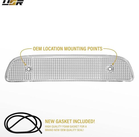USR UNIQUE STYLE RACING 95-04 RZN140/RZN150 ضوء الفرامل الثالث - مصابيح مركزية خلفية علوية مع حشية - متوافق مع 1995-2004 Toyota Tacoma PickUp - 2WD / 4WD (عدسة واضحة متجمدة مع ختم الطقس) in Kuwait