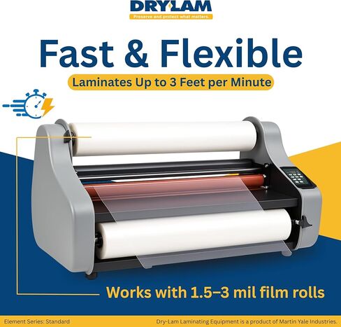 مجموعة نظام التصفيح القياسية الشاملة من Dry Lam CL-27SDKIT، آلة تصفيح ذات تنسيق واسع 27 بوصة مع سرعة ثابتة وعربة متنقلة من الفولاذ شديدة التحمل مع 4 لفات أفلام ومجموعة تنظيف in Kuwait