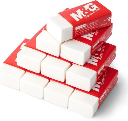 M&G Pencil Eraser for Kids, 30 Pack, White Erasers Bulk for Artists, Drawing Eraser for Sketching, Art Erasers for Drawing, School,Office Supplies in Kuwait