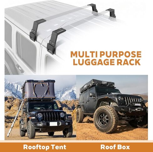 Adjustable Roof Rack Mounting Brackets for Wrangler JL/JK, Gladiator JT, Cherokee XJ- Heavy-Duty, Easy Install, Secure Attachment for Cargo Management 1984-2025 in Kuwait