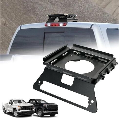 TOPOWN Drill-Free Cab Mount for Starlink Mini for Chevy Silverado for GMC1500-3500 Work Cab (2020+ Non Spoiler Models) Metal Bracket for Starlink Mini for GMC for Chevy for Aluminum Body--US Patent in Kuwait