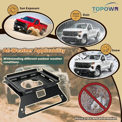 TOPOWN Drill-Free Cab Mount for Starlink Mini for Chevy Silverado for GMC1500-3500 Work Cab (2020+ Non Spoiler Models) Metal Bracket for Starlink Mini for GMC for Chevy for Aluminum Body--US Patent in Kuwait