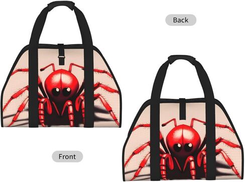 Cute Little Red Spider Firewood Carrier Bag-Heavy Duty Canvas Log Tote, Waterproof Wood Hauler With Padded Handles in Kuwait