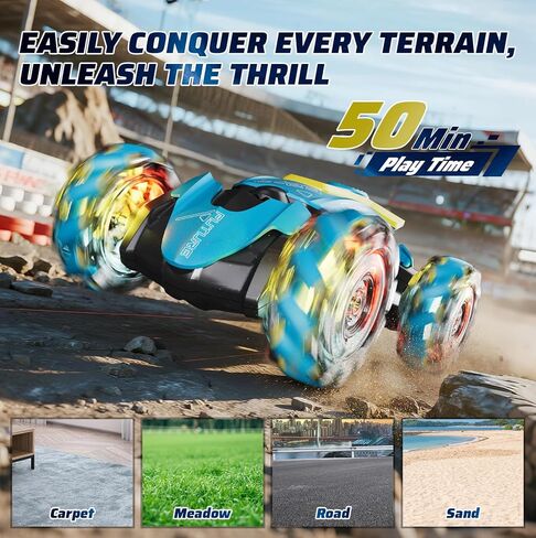 4DRC Gesture Sensing RC Stunt Car-Toys for Boys Girls for Ages 5-8-12,4WD Hand Controlled Remote Control Twist Car 360° Spins All Terrains Kids Toys, for Kids Age 6 7 9 10 11 12 Years Old in Kuwait