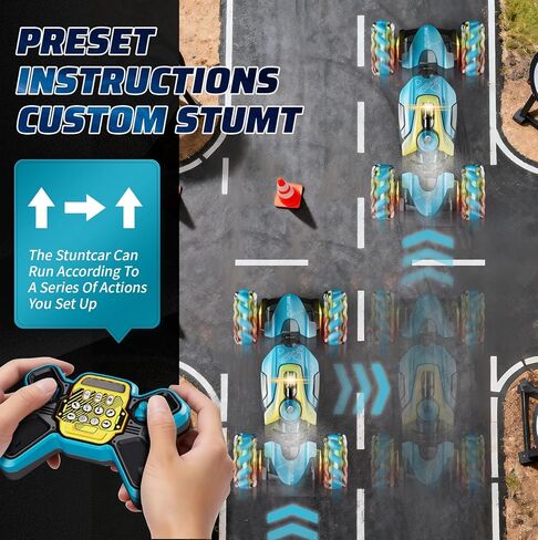 4DRC Gesture Sensing RC Stunt Car-Toys for Boys Girls for Ages 5-8-12,4WD Hand Controlled Remote Control Twist Car 360° Spins All Terrains Kids Toys, for Kids Age 6 7 9 10 11 12 Years Old in Kuwait
