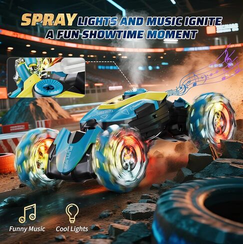 4DRC Gesture Sensing RC Stunt Car-Toys for Boys Girls for Ages 5-8-12,4WD Hand Controlled Remote Control Twist Car 360° Spins All Terrains Kids Toys, for Kids Age 6 7 9 10 11 12 Years Old in Kuwait