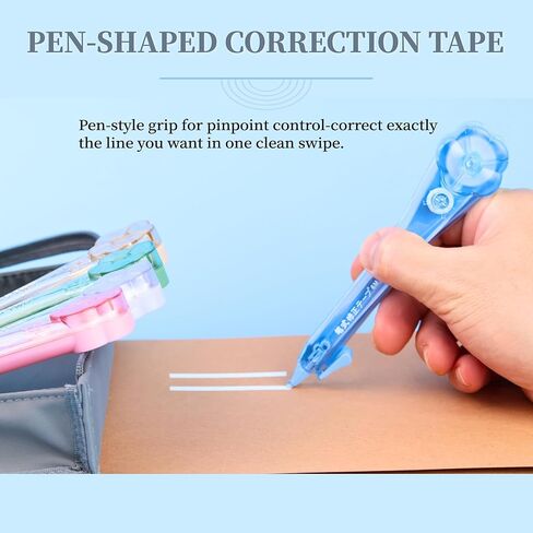 5-Pack Correction Tape Pen, as Smooth as Writing, Dry Instantly, Stretch Resistant, Noiseless Correction Pen, Writing Supplies & Correction Supplies, 0.2 in x 19.69 ft in Kuwait