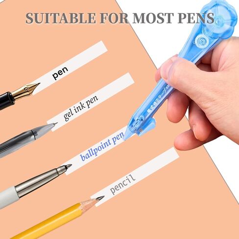 5-Pack Correction Tape Pen, as Smooth as Writing, Dry Instantly, Stretch Resistant, Noiseless Correction Pen, Writing Supplies & Correction Supplies, 0.2 in x 19.69 ft in Kuwait