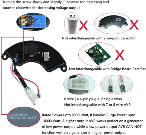 AVR منظم جهد كهربائي أوتوماتيكي 153.190200.03 للبطل CPE 5000 5500 6250 6500 6800 7000 7200 7500 8000 8500 9000 9375 واط مولد in Kuwait
