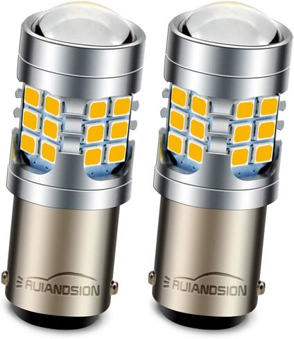 Ruiandsion BA15D 1130 1142 1176 لمبة LED 6V حربة متوازية مزدوجة الاتصال 2835 30SMD LED لمبة بديلة للنسخ الاحتياطي لأضواء الفرامل الخلفية، أبيض (حزمة من 2) in Kuwait