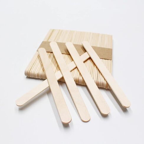 100 Lollipop Sticks Wooden Lolly Sticks for Craft Popsicle and Ice Cream Smooth Polished 114 X 10 X 2 mm in Kuwait